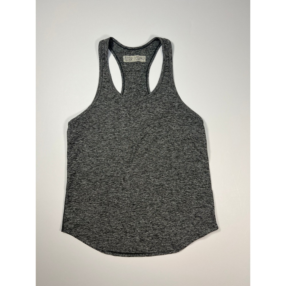 Outdoor Voices Tank Top Womens Small Gray‎ Space Dye Racerback Activewear Scoop